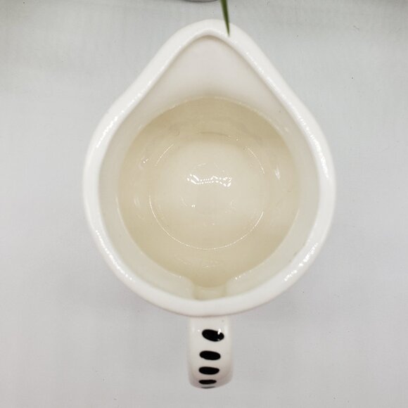 Vintage 1977 Japanese White Yellow Blue Florals Ceramic Pitcher - AS IS - Picture 6 of 10